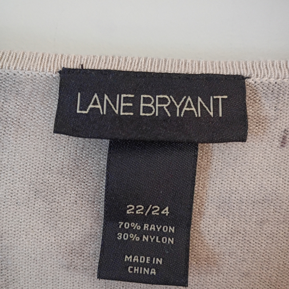 Lane Bryant Leopard Print Long Sleeve Top - Black, Purple, Gray - Picture 6 of 6